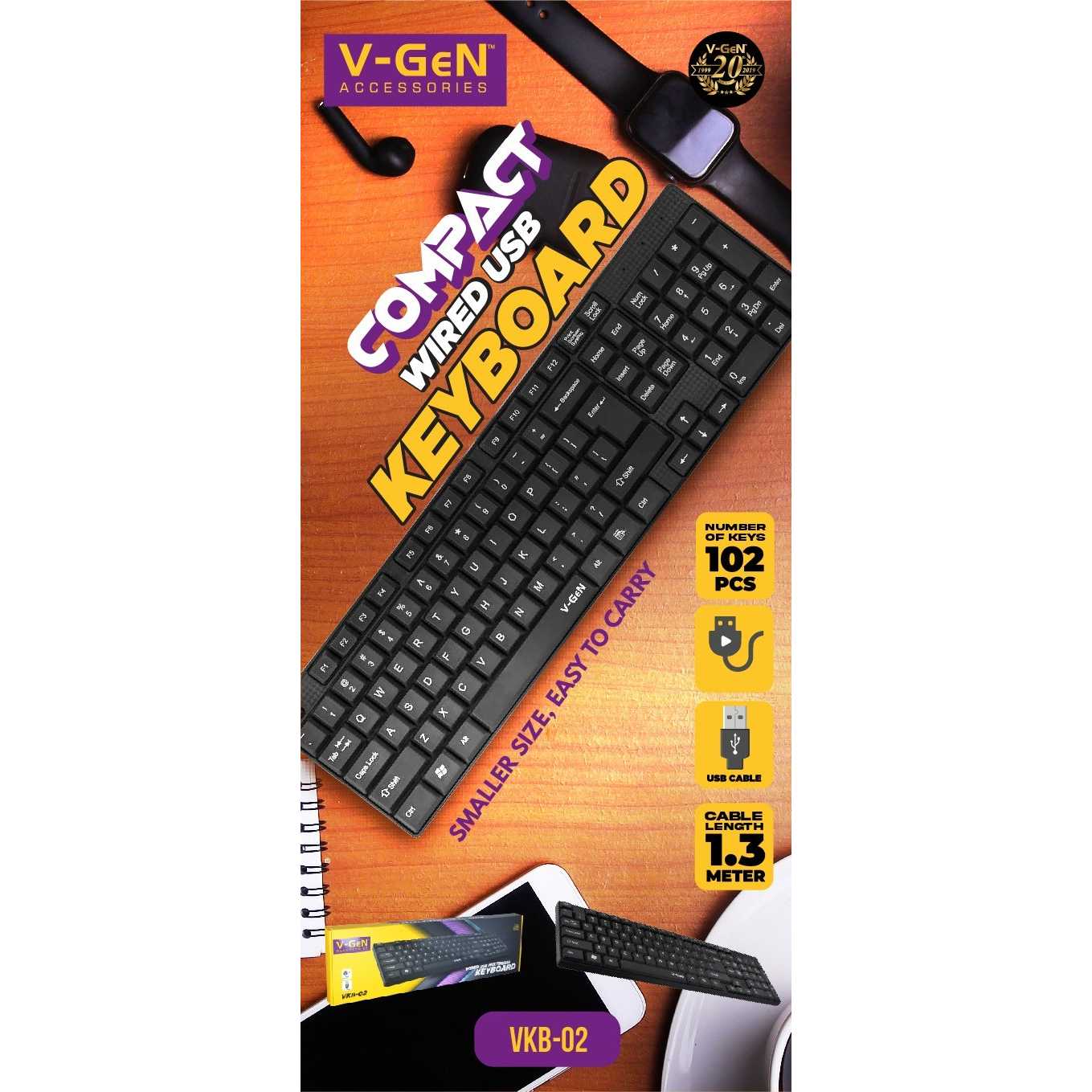 Jual Wired USB Keyboard VGeN VKB02 PNP Keyboard Kabel