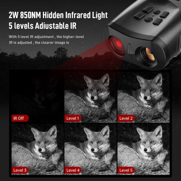 APEXEL Teropong Binocular Night Vision Recorder 4K 3Inch LCD 3000mAh - APL-NV009