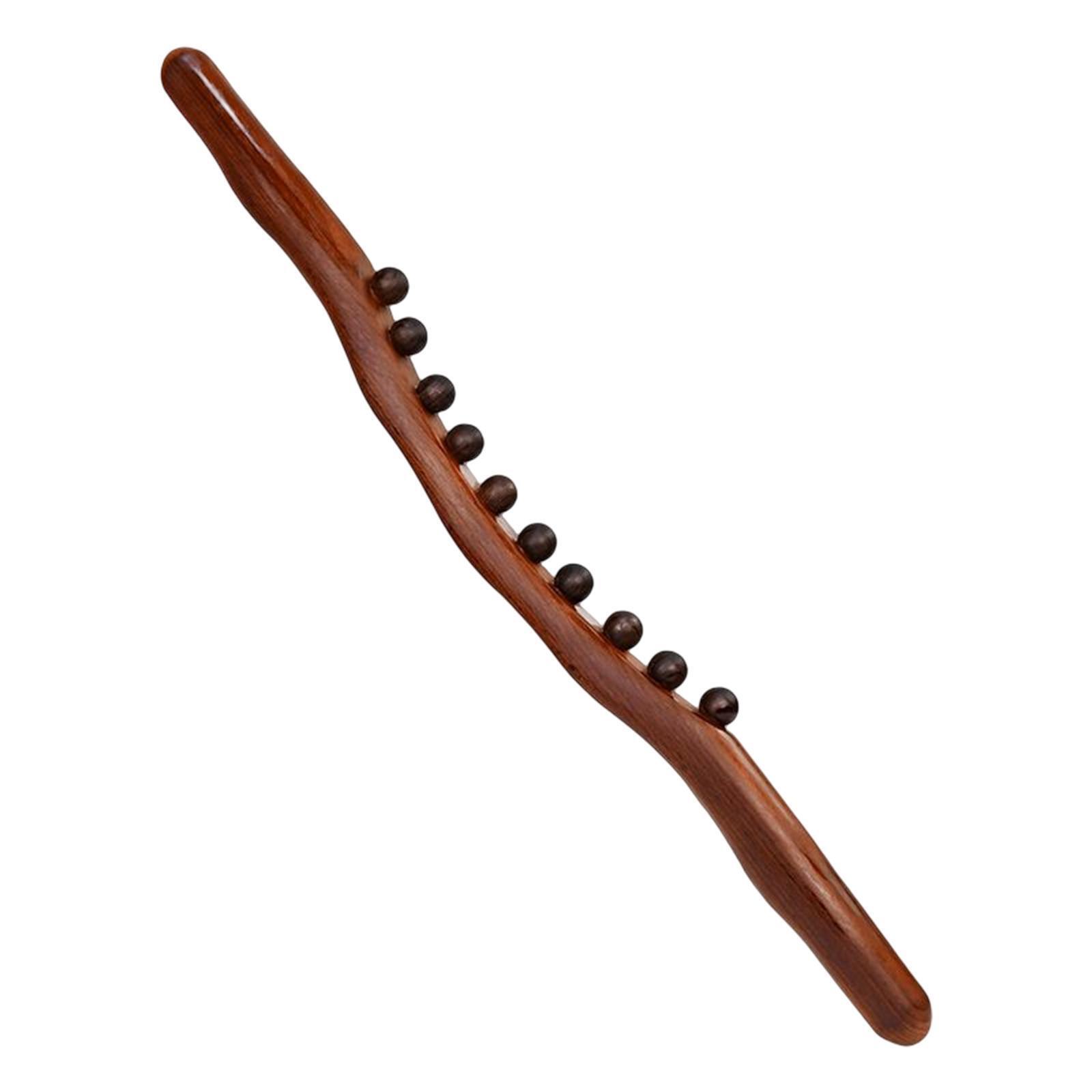 UOEO Alat Pijat Kayu Tongkat Massage Exercise Stick Tean Beads - U-10