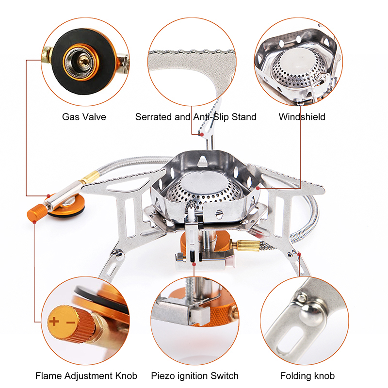 TaffSPORT Kompor Gas Portable Lipat Outdoor Ultralight Camping Stove - WSS-207