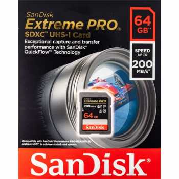 Jual SanDisk Extreme Pro SDCard 64GB Class 10 SDXC UHS-U3 V30 4k