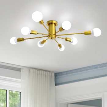 ASHUQI Fitting Lampu Plafon Vintage Ceiling Lights Cabang 8 E27 220V - AS827