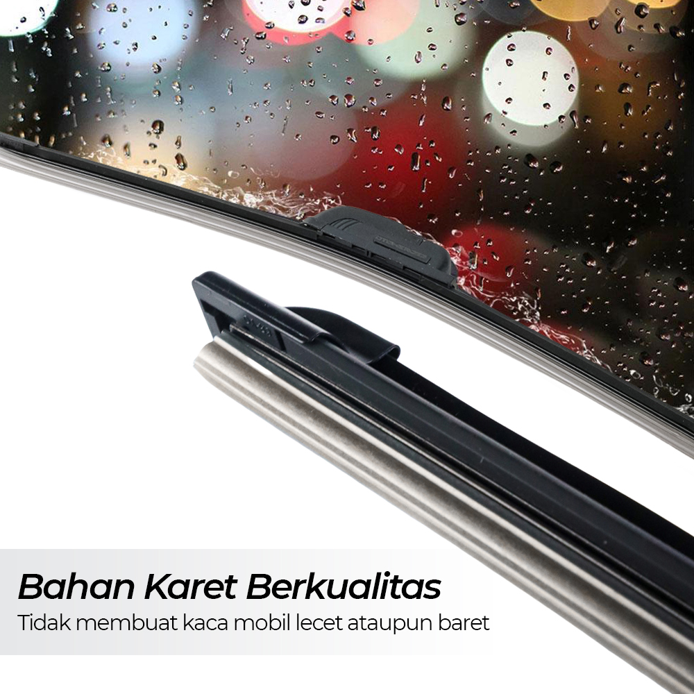 OTOHEROES Wiper Kaca Mobil Frameless Blade U Shape Hook 1 Pair - S858