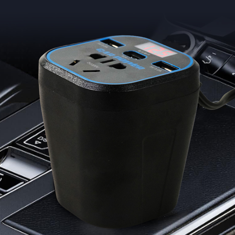 PULIXIN Car Power Inverter DC to DC 12/24V to 110/220V LED Display - PL-125