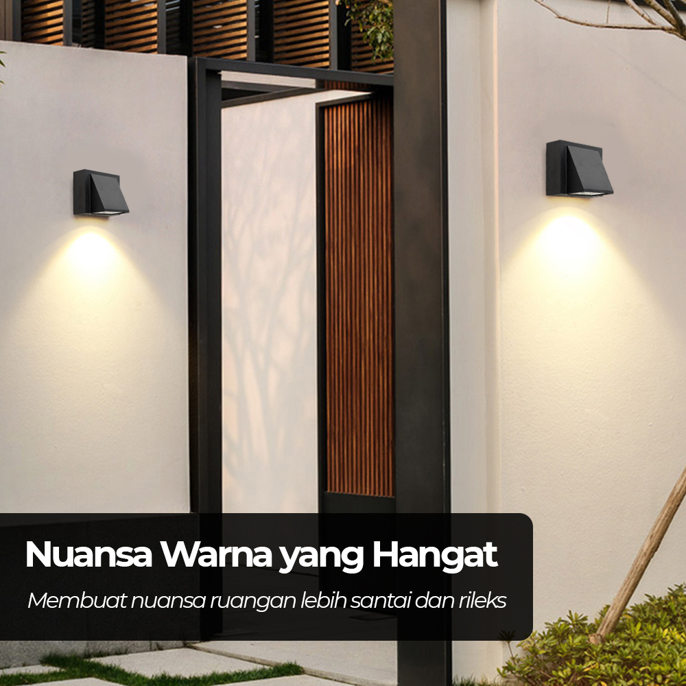 TaffLED Lampu Dinding Hias LED Indoor Outdoor Plastic Body Warm White - BD84