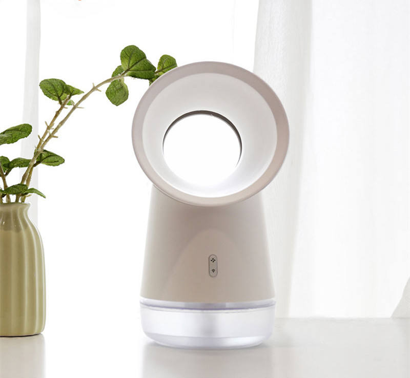NeSugar Happy Life Kipas Bladeless Fan Humidifier Mist LED - R011