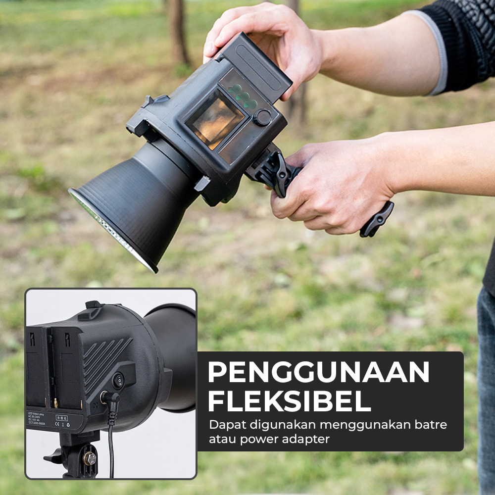 SHiTAK Lampu Studio Flash Fill Light Outdoor Handheld 2 in 1 Color 60W - CL-60Bi