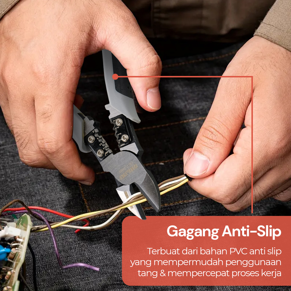 Delixi Tang Pemotong Kabel Multifunctional Diagonal Pliers 7 Inch - 2108