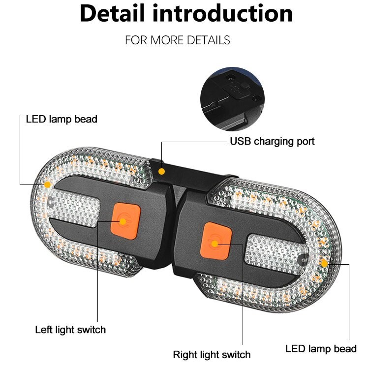 FY Lampu Belakang Sepeda Tail Light Turn Signal USB Charge with Remote - FY-1825