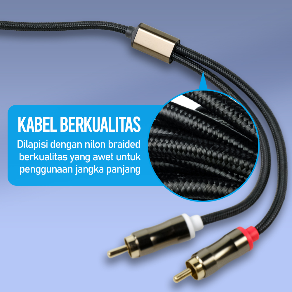 Vention Kabel Audio AUX 3.5mm ke RCA Plug 3M - V102
