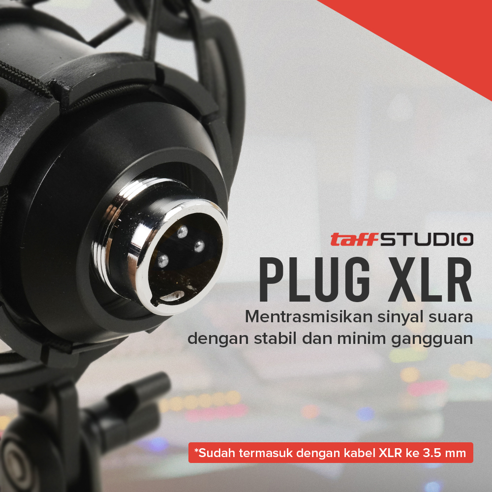 TaffSTUDIO Mikrofon Kondenser XLR Condenser Microphone Studio Podcast - BM-700