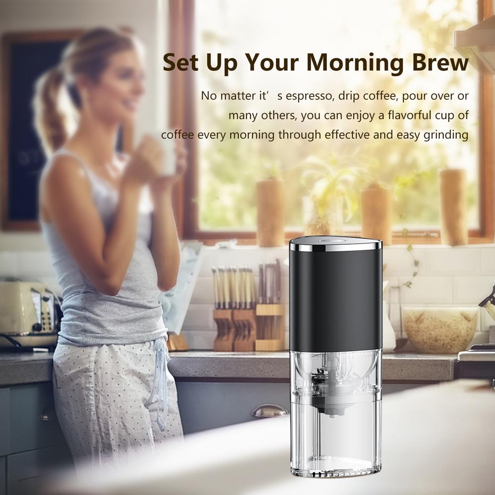 One Two Cups Penggiling Kopi Elektrik Coffee Grinder Adjustable 155ml - ZT-003