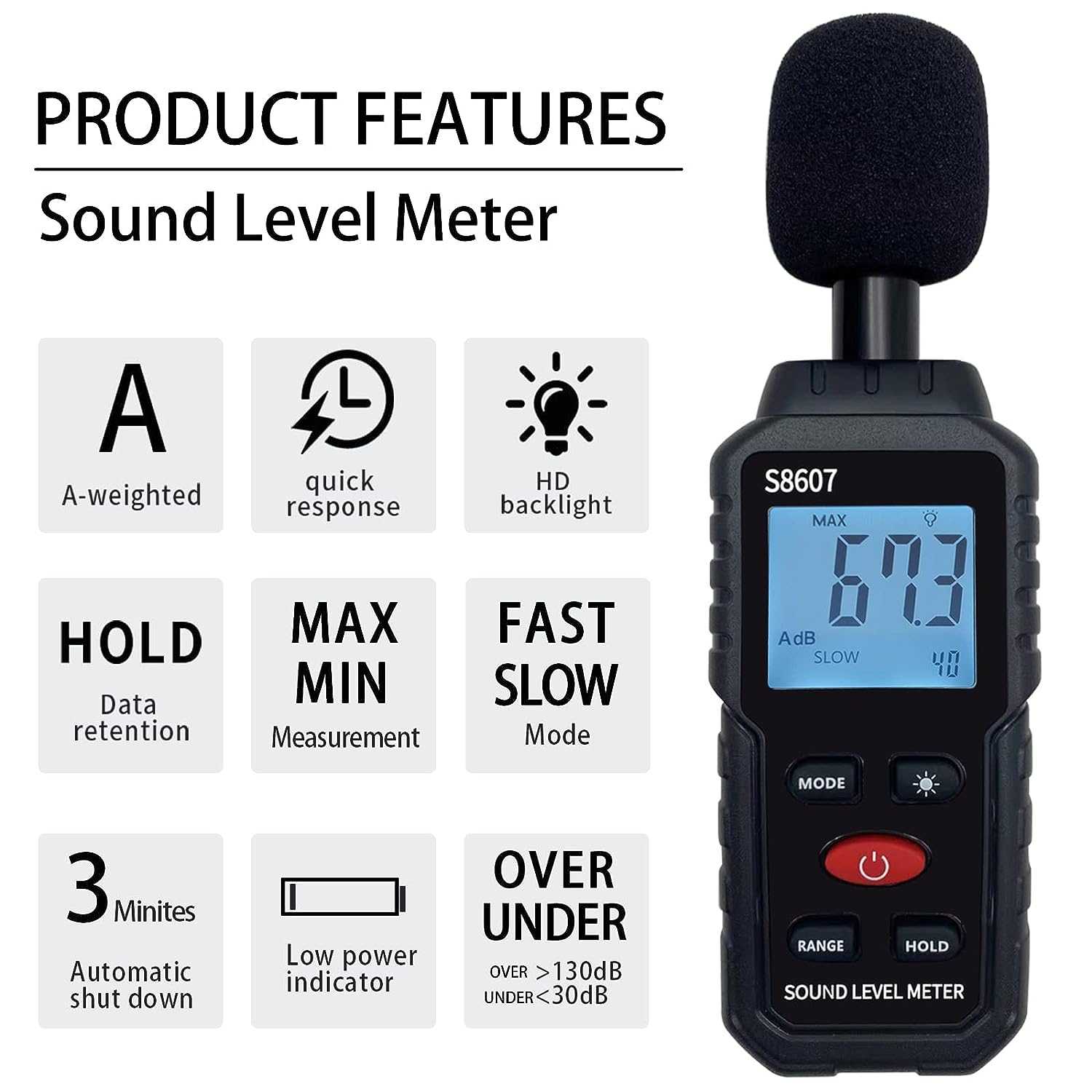 Jual URNIS Sound Noise Level Meter Digital Alat Pengukur Suara