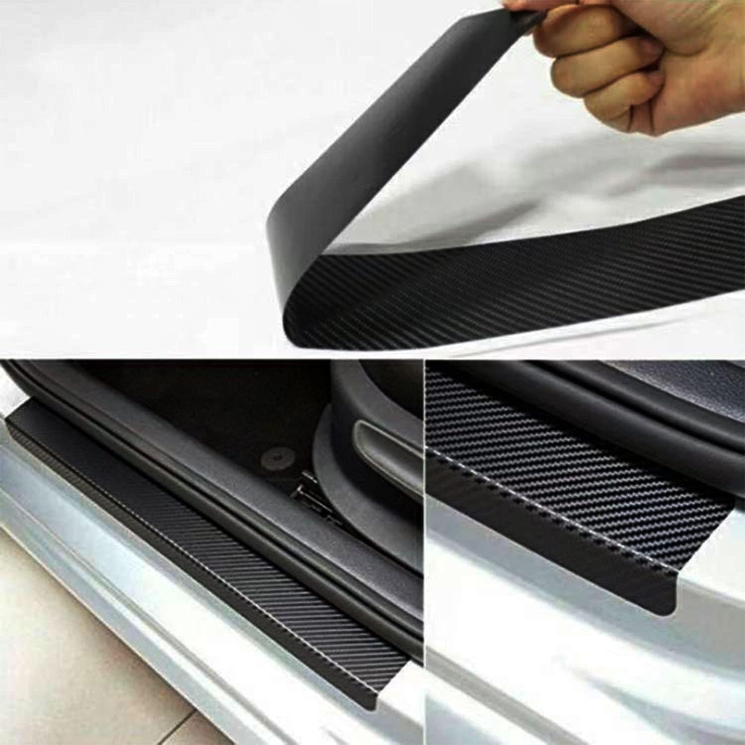 KARLOR Stickers Carbon Fiber Anti Gores Seal Pintu Mobil - D-704
