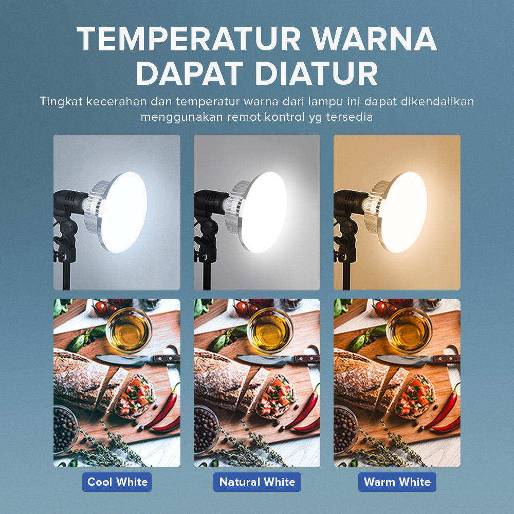 ZUIDID Lampu Fotografi E27 Photography Fill Light Stepless Dimming - Z-27