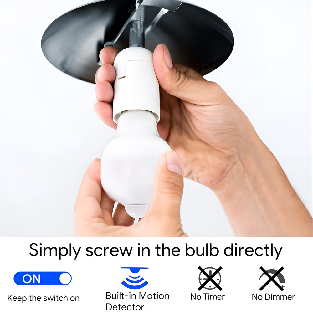 ExLED Lampu LED dengan PIR Sensor E27 Warm White 3500K 12W - Ex01