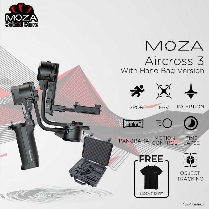 Jual Moza Aircross 3 3-Axis Gimbal Stabilizer For Mirrorless
