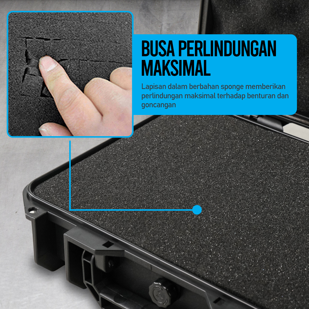 TaffGUARD Kotak Perkakas Portable Storage Tool Box Bag with Spons - BO-23