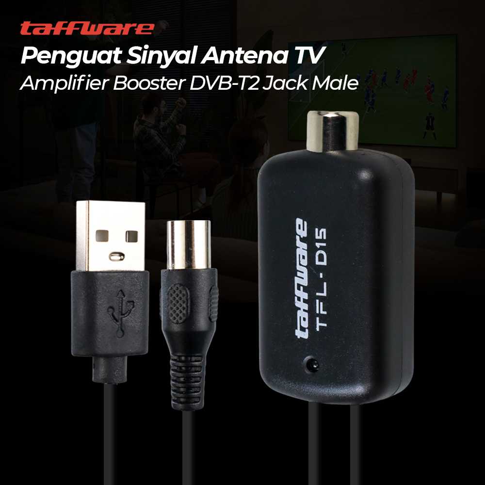 Taffware Penguat Sinyal Antena TV Amplifier Signal Booster DVB-T2 - TFL-D15