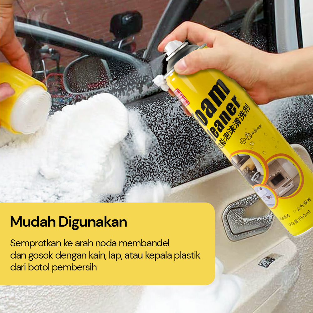 VOHAOCHAI Foam Cleaner Spray Car Interior Agent Cleaner 650ml - VHC006