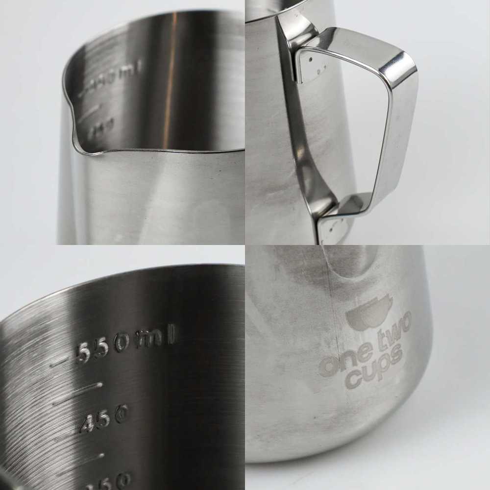 One Two Cups Milk Jug Pitcher Susu Latte Art Espresso Stainless Steel - ZM078 - Gambar 2