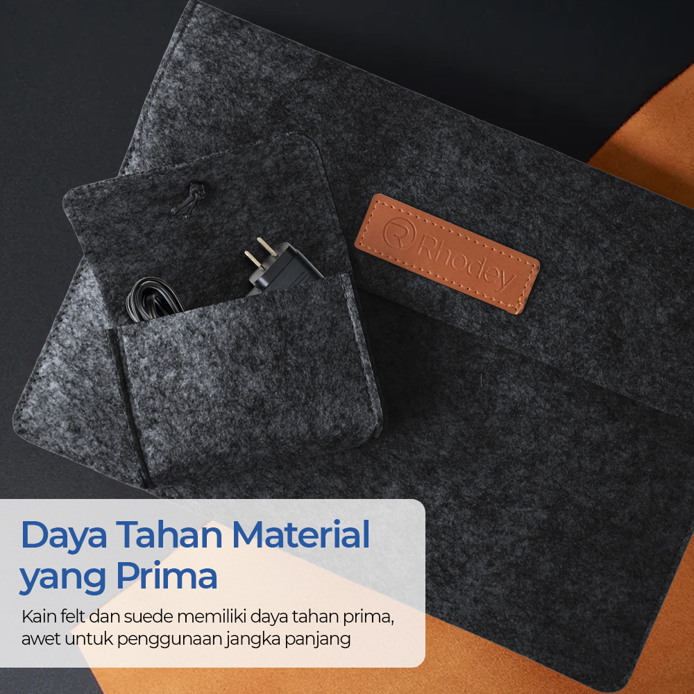 Rhodey Sleeve Case Laptop Macbook Felt with Pouch - AK01