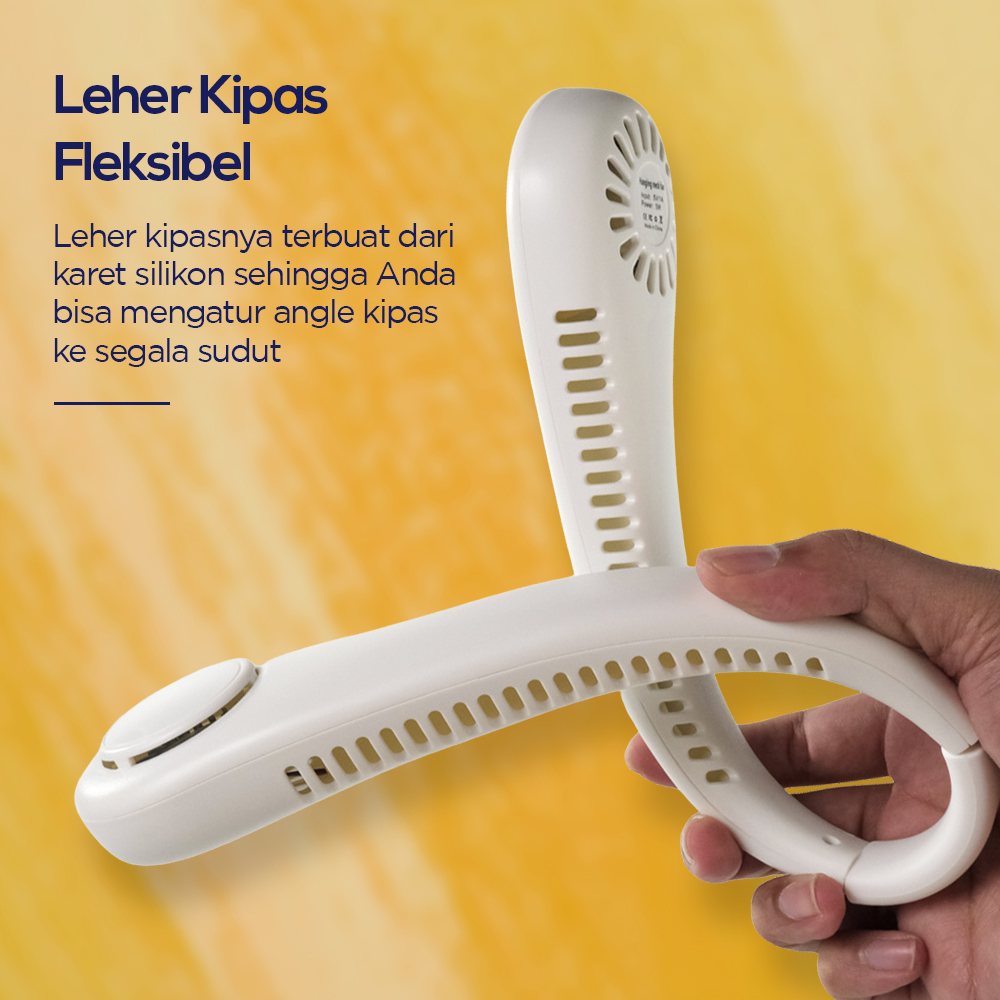 MIRJAI Kipas Angin Leher Portable 3 Speed Adjustable 1200mAh - 6171