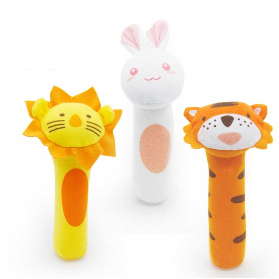 Jual Mainan Bunyi Boneka Genggam Bayi Baby Rattle Stick WMO BC33