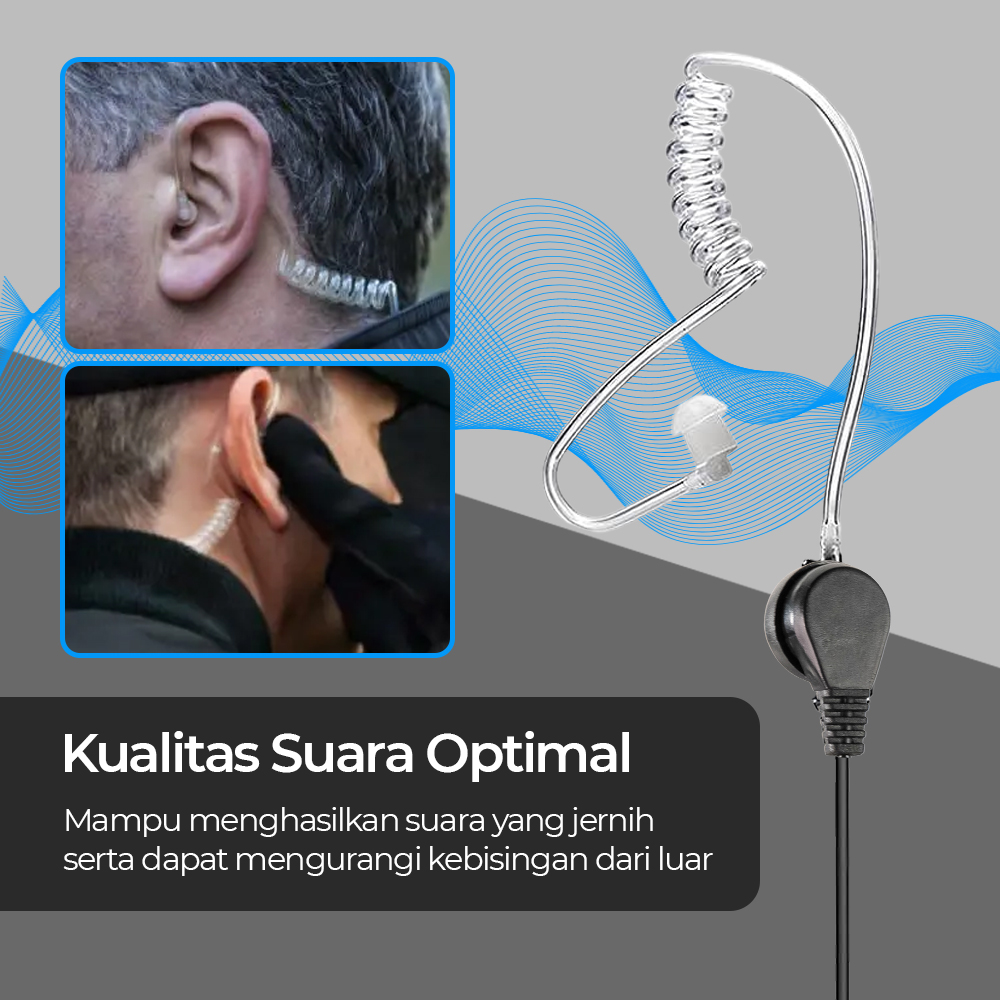 Taffware Headset Earphone FBI Style Air Duct untuk Walkie Talkie - C93A