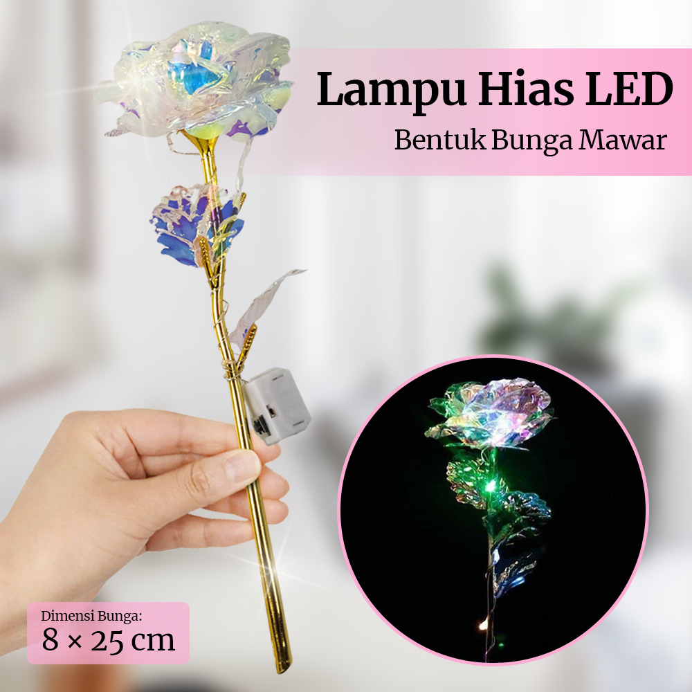 JIUZHO Lampu Bunga Mawar Dekorasi LED Illumination Rose Colorful Light - JZ-698