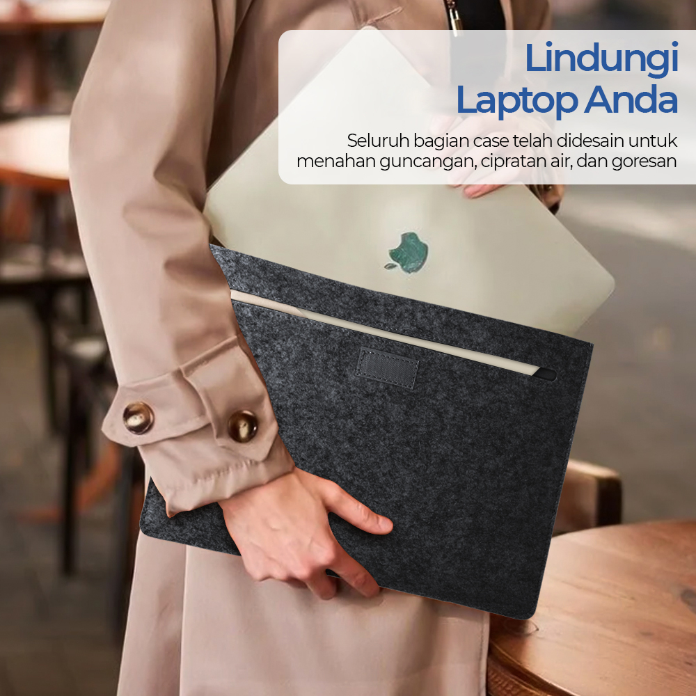 Rhodey Sleeve Case Laptop Macbook Felt with Pouch - AK01