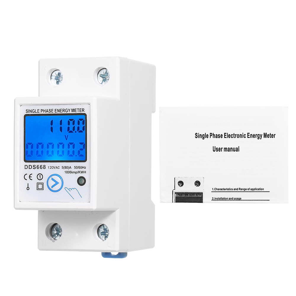 Aideepen Meteran Listrik Digital Din Rail kWh Meter Single Phase 230V - DDS668