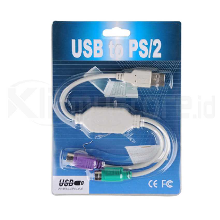 Jual USB to Dual PS2 Cable Active Adapter Keyboard Mouse