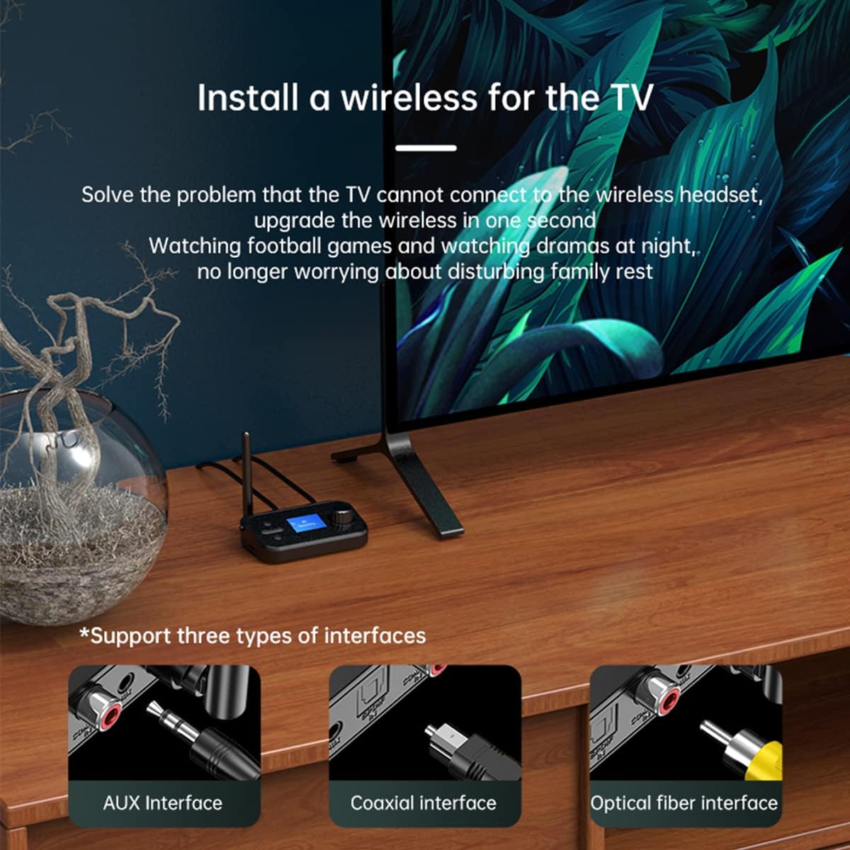 VIKEFON 2in1 Audio Bluetooth 5.4 Receiver Transmitter Wireless 10M - C41