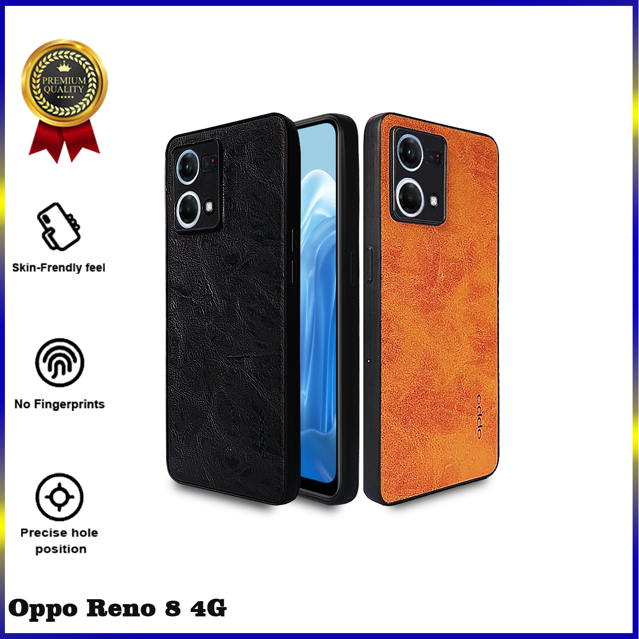 Casing Oppo Reno 8 4G Premium Leather Softcase Kulit Elegand
