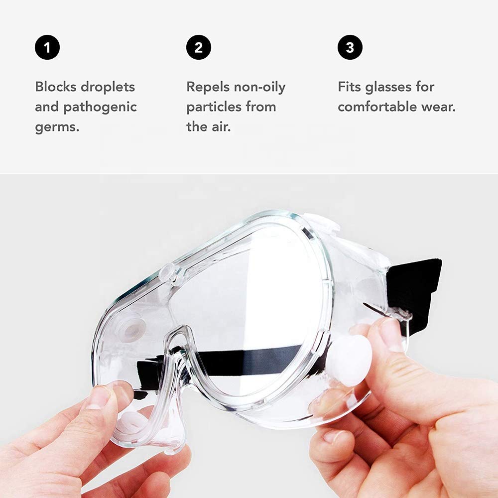 METERMALL Kacamata Safety Goggles Work Laboratory Eyewar Anti Fog - R101