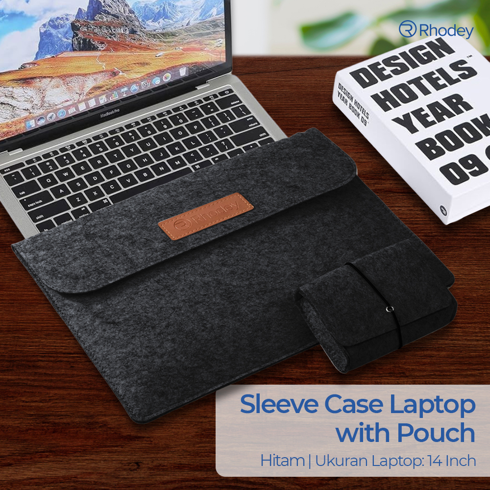 Rhodey Sleeve Case Laptop Macbook Felt with Pouch - AK01