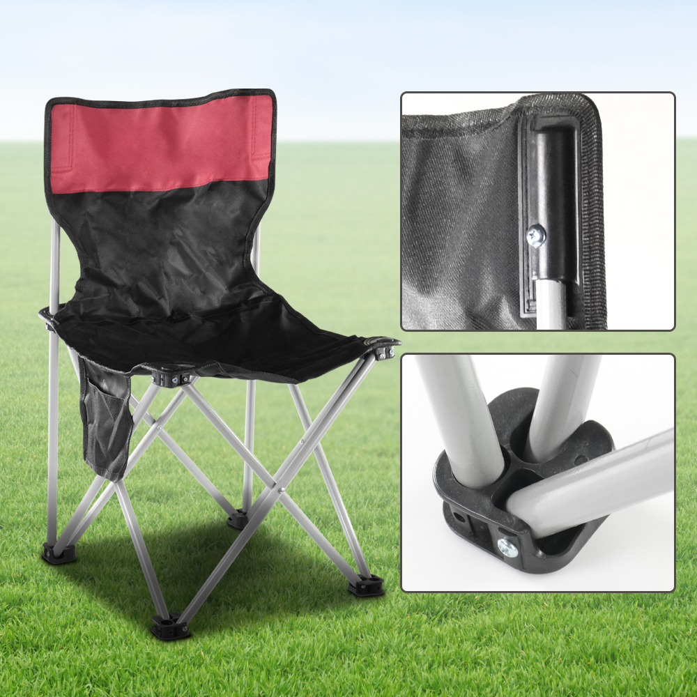LAKIKA Kursi Lipat Outdoor Mancing Camping Foldable Chair with Pocket - LK4