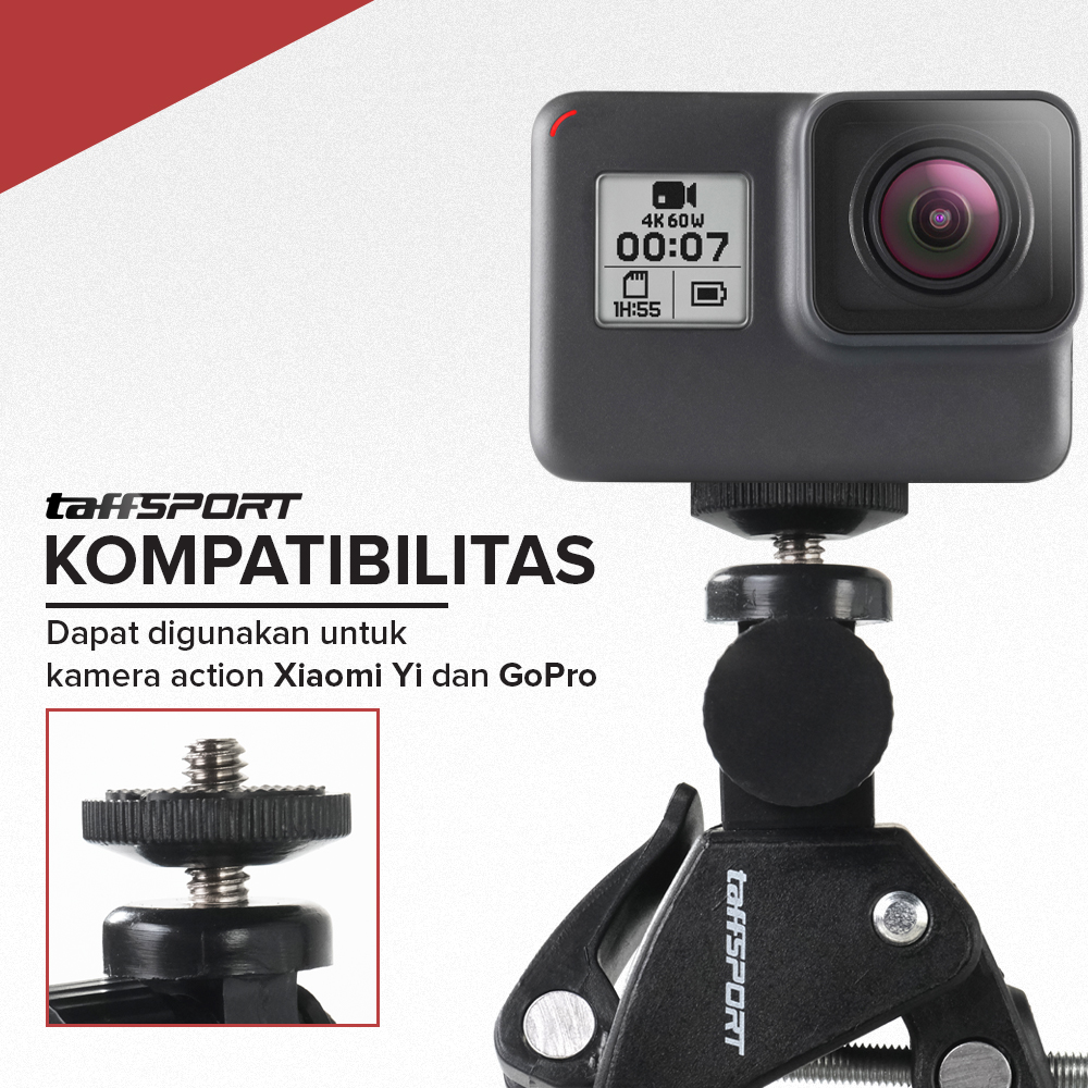 TaffSPORT Mount Gagang Sepeda untuk Mi Yi / GoPro - GP023