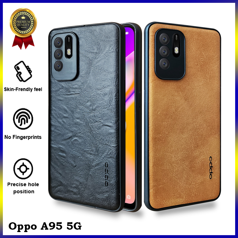Softcase Leather PREMIUM Case Oppo A95 5G Casing Slim [ NEW ]