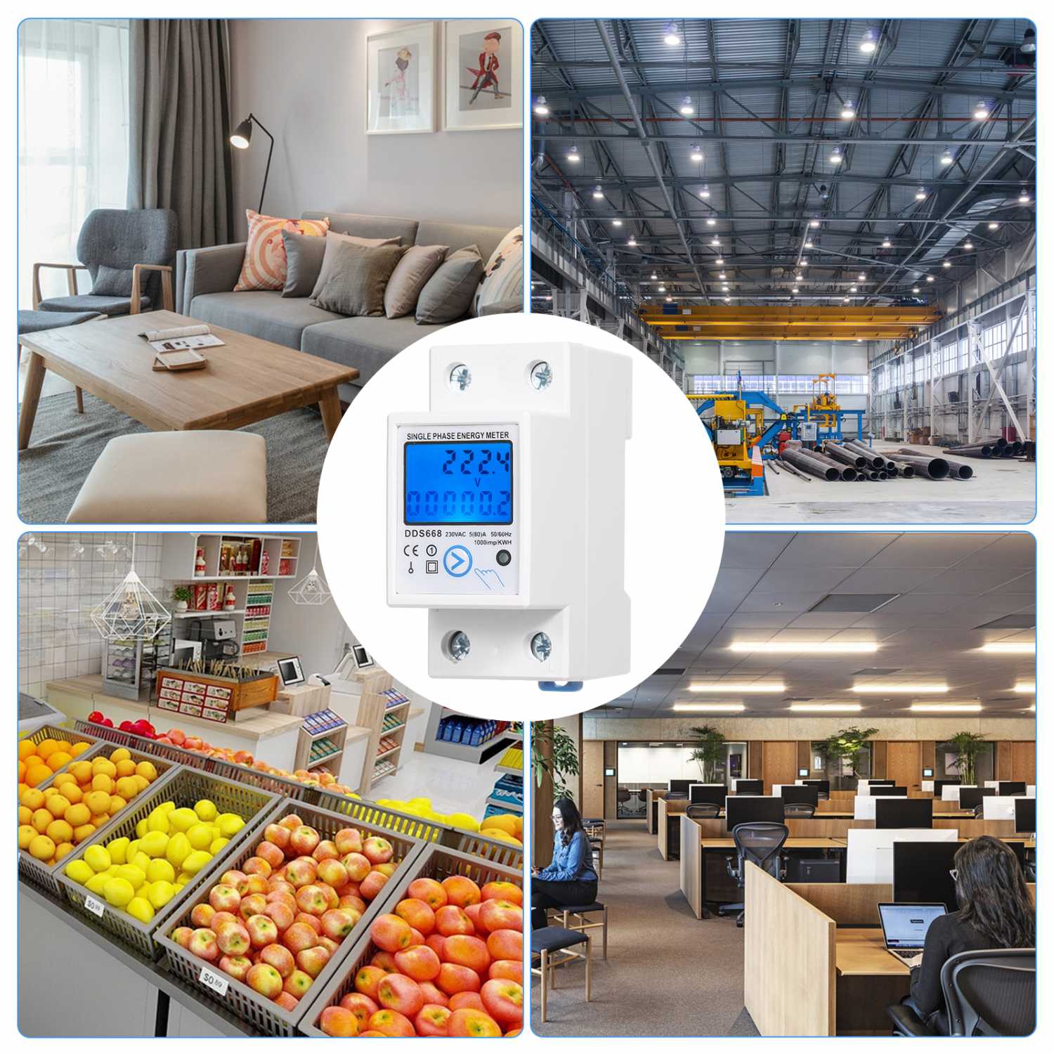 Meteran Digital Ryu Jual Aideepen Meteran Listrik Digital Din Rail kWh Meter Single
