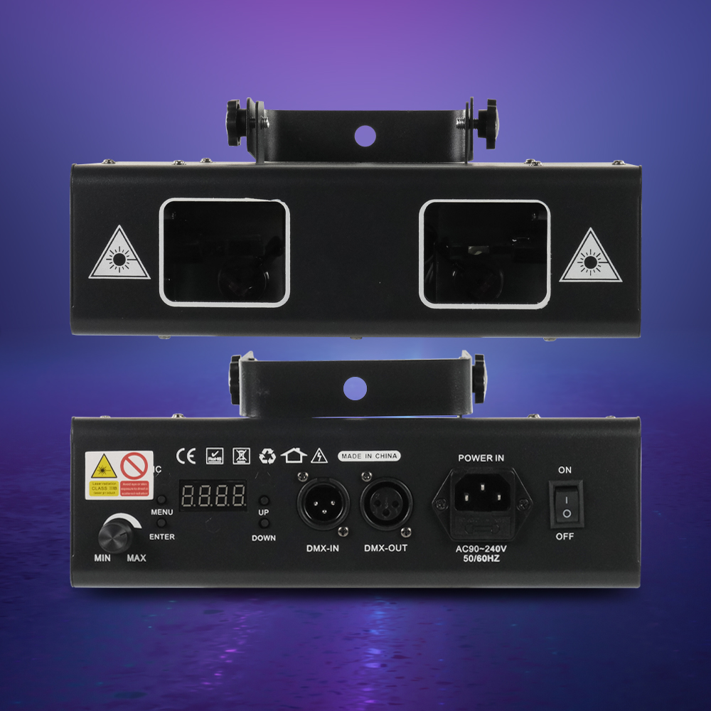 E&Q Lampu Sorot Panggung Laser Stage Light Double Head RGB DMX 60W - EQ-60W