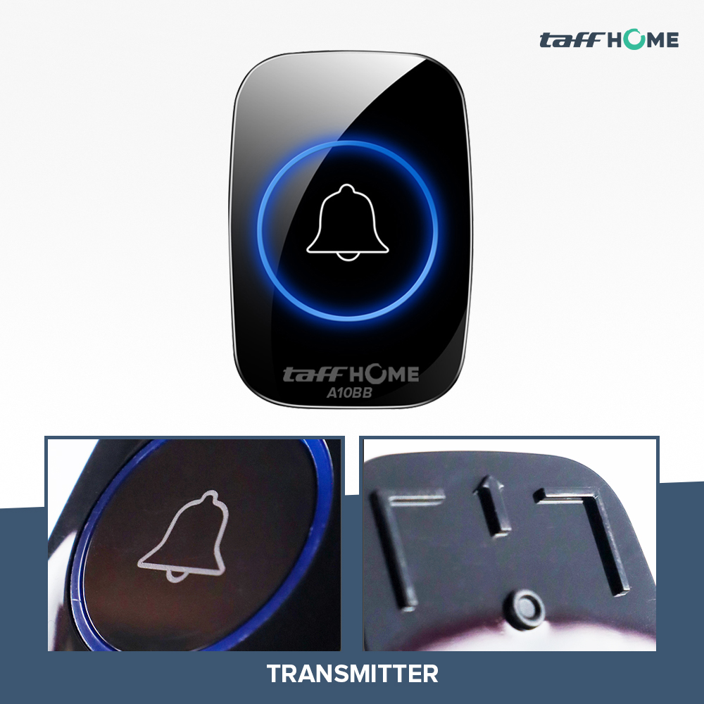 TaffHOME Bel Pintu Wireless Waterproof 2 Transmitter 2 Receiver - A10BB