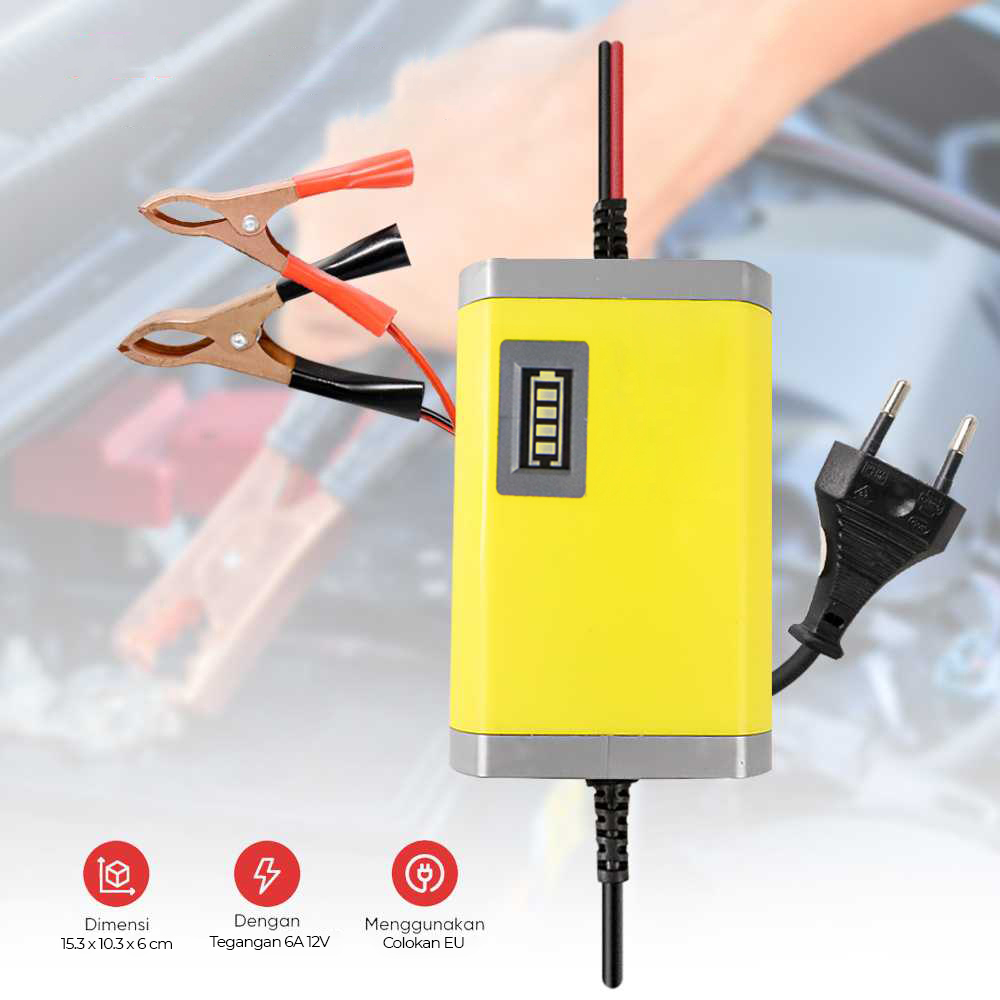 OTOHEROES Charger Aki Mobil Motor Intelligent Battery Charger 12V 6A - FBC1206D