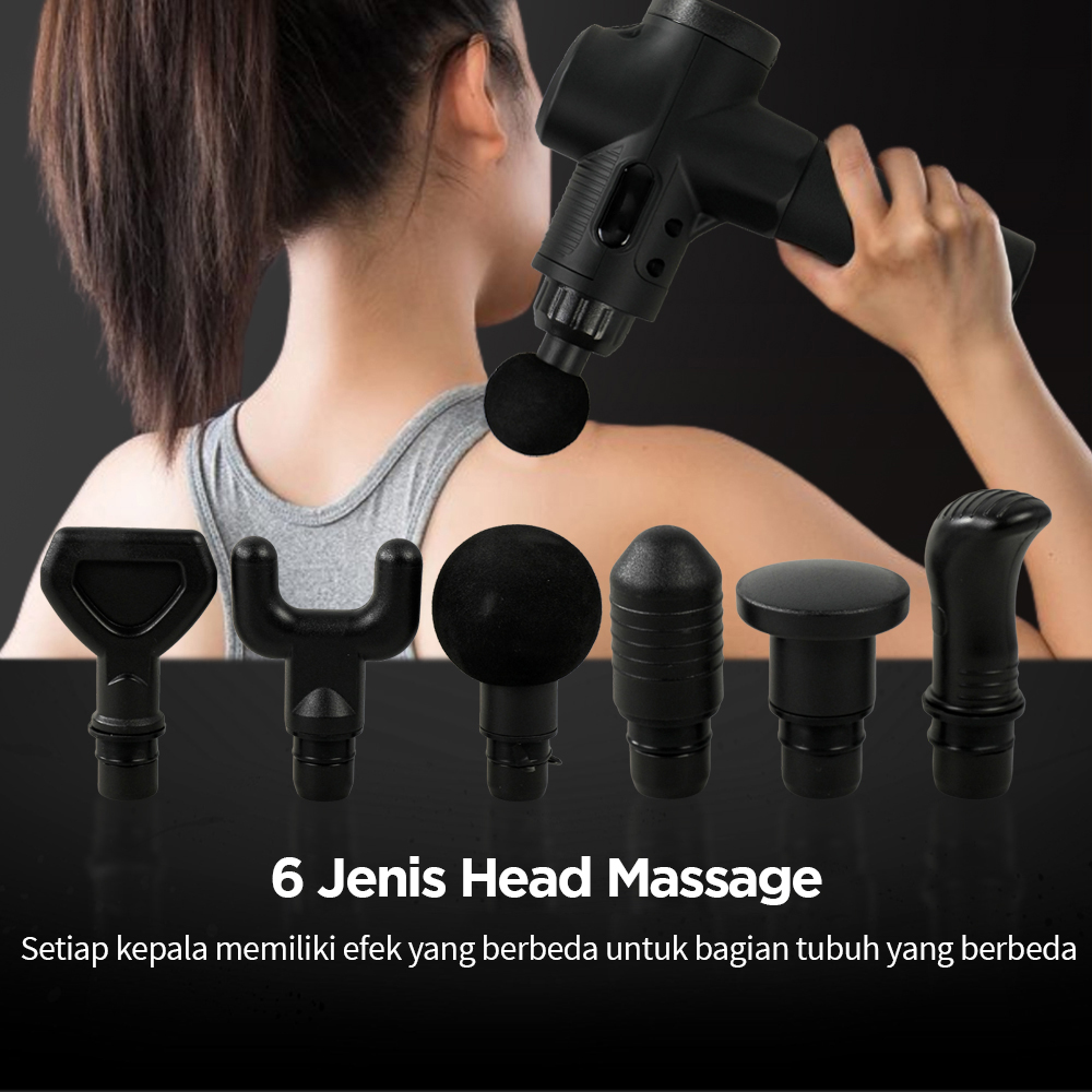 Rlaxyoo Alat Pijat Elektrik Pundak Punggung Tangan Massage Gun 1500mAh - S3
