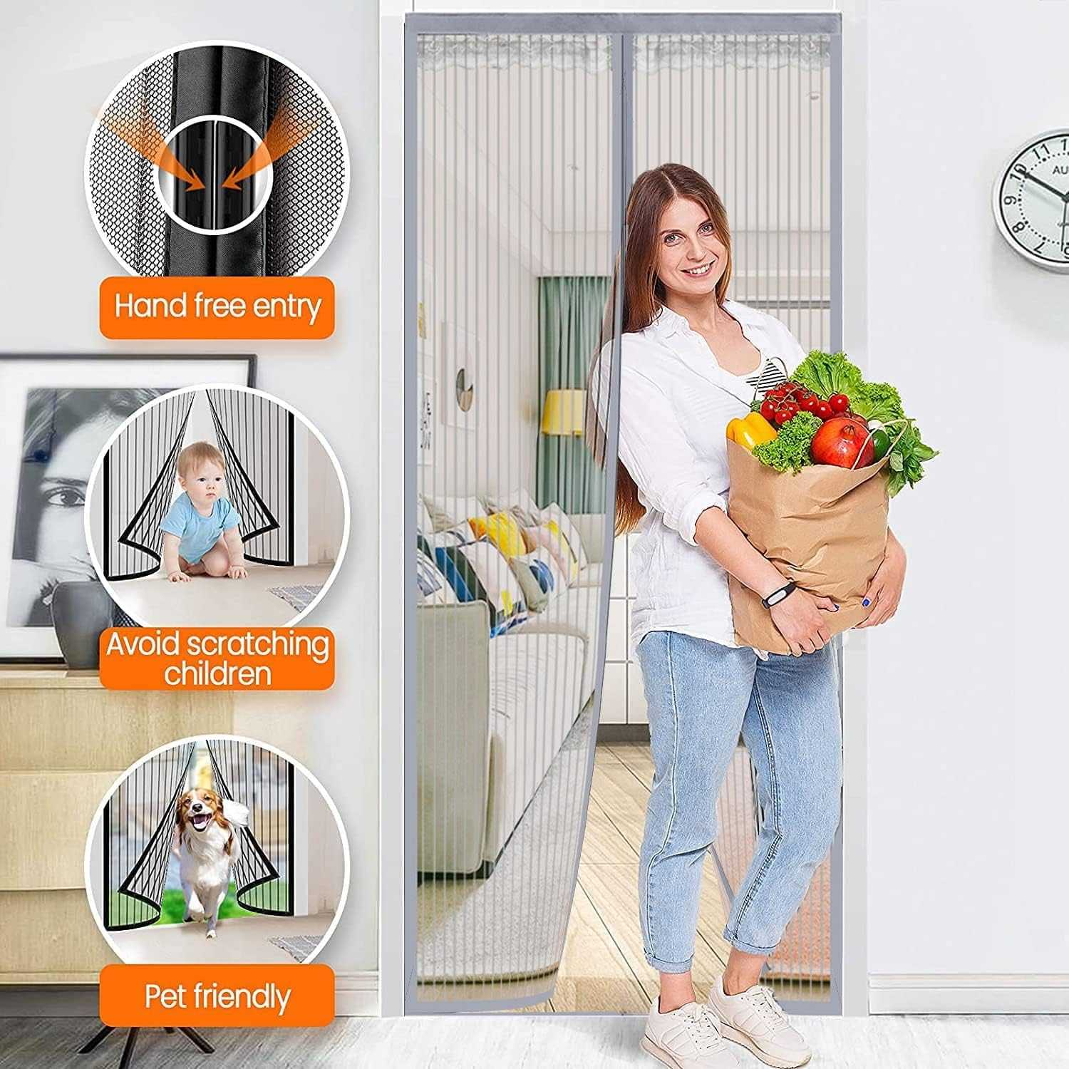 TaffHOME Tirai Pintu Anti Nyamuk DIY Kelambu Magnetic Door - HW121 - Gambar 5