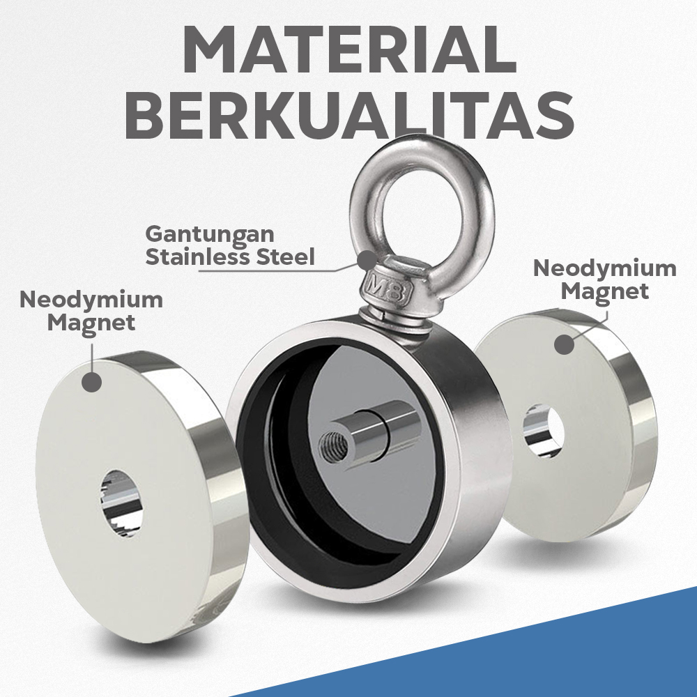 Xhigh Magnet Gantungan Double Round Hook Strong Neodymium 48mm - D48