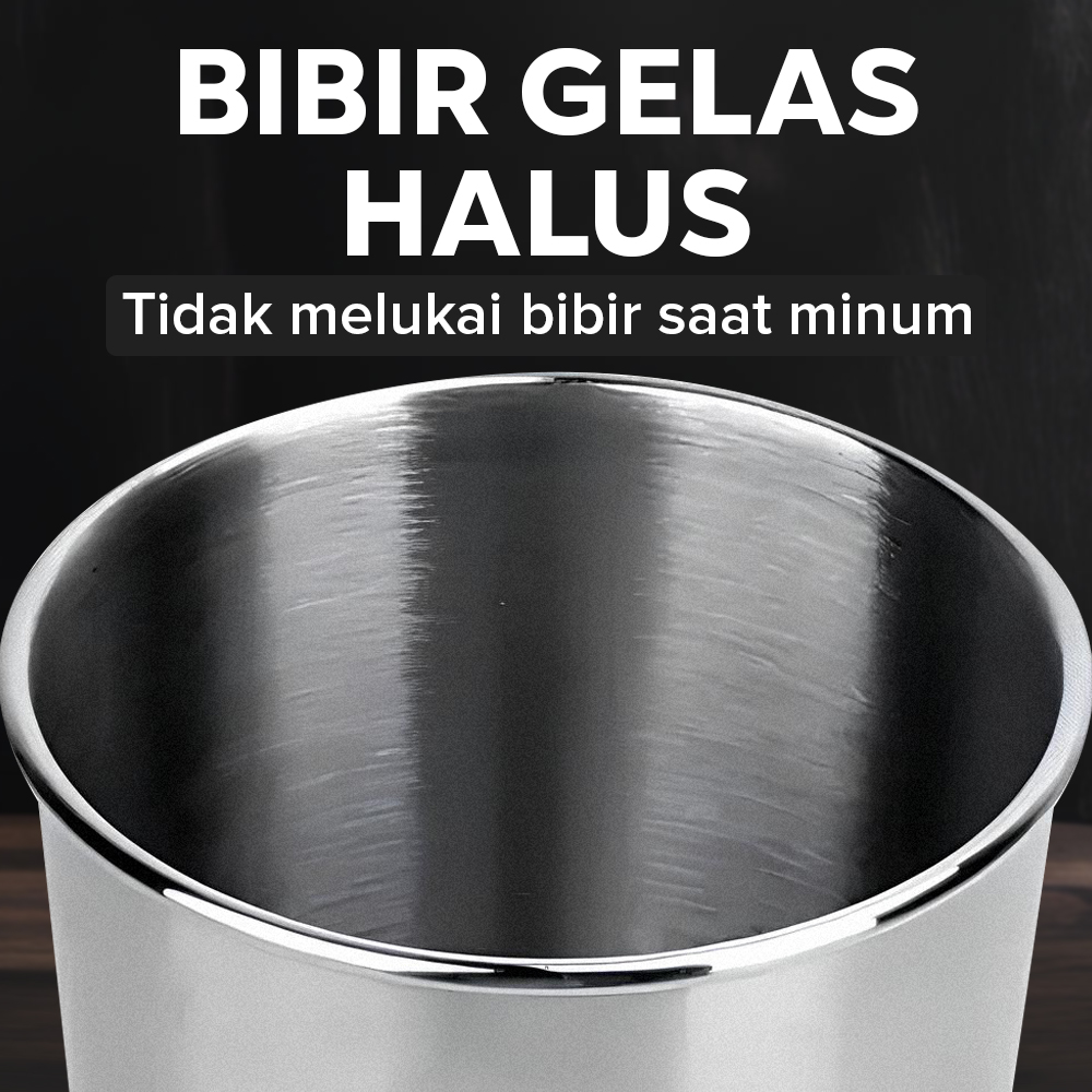 HOSPORT Gelas Stainless Steel Korea Single Wall Glass 500ml - H13