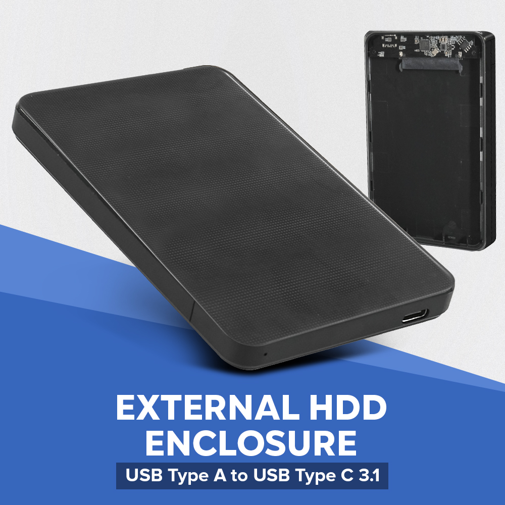 WTZ External HDD Enclosure 2.5 Inch USB Type A to USB Type C 3.1 - WTZ-27