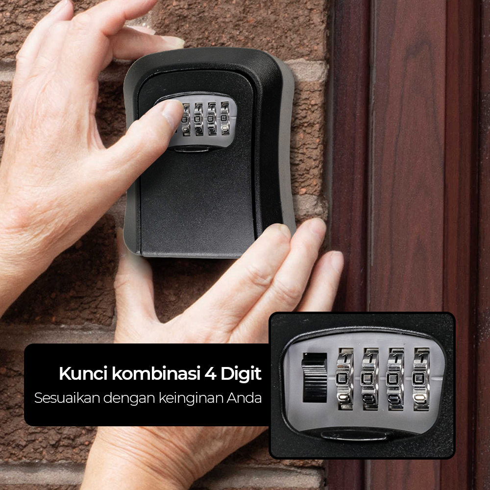 MOOL Kotak Brankas Safety Box Dinding 4 Digit Password - ML4